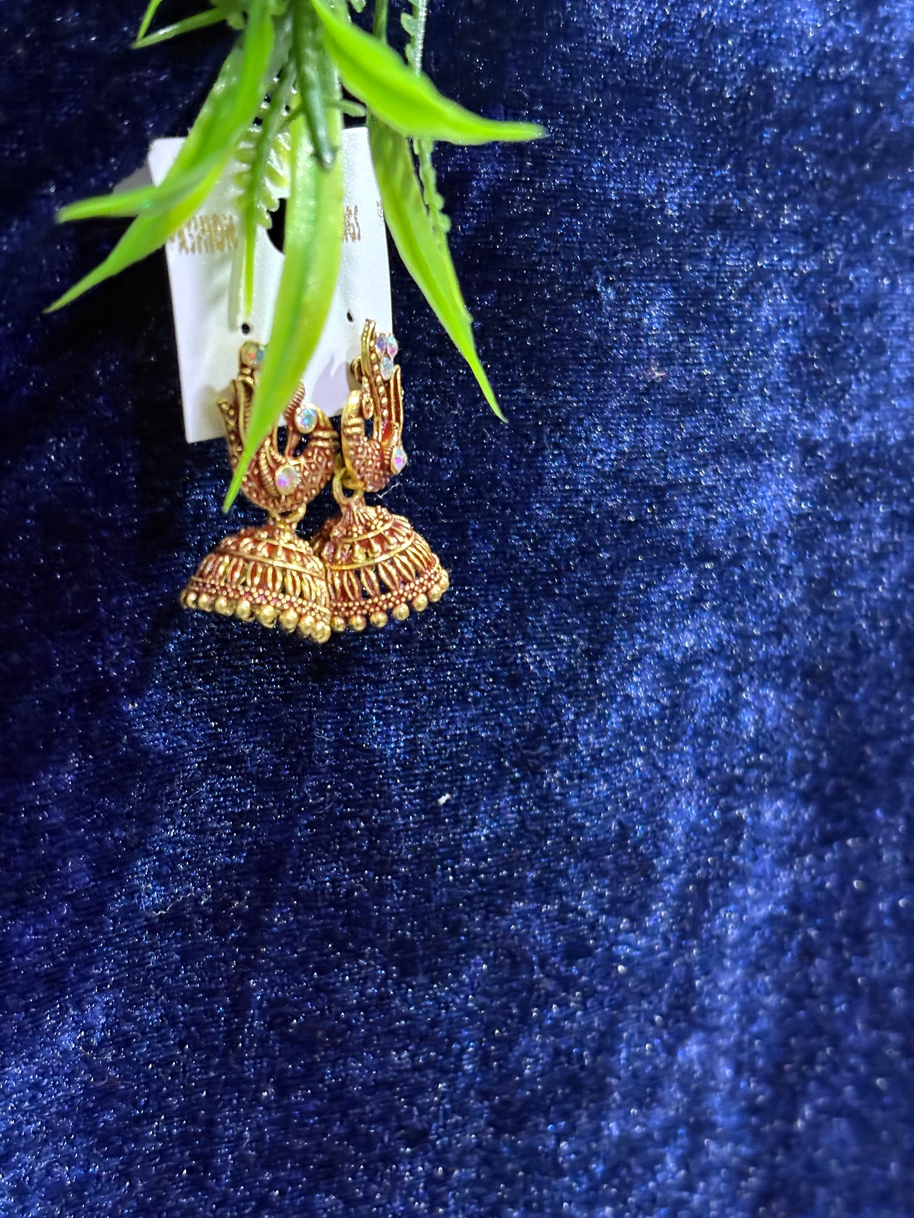 Red gold earrings for women's