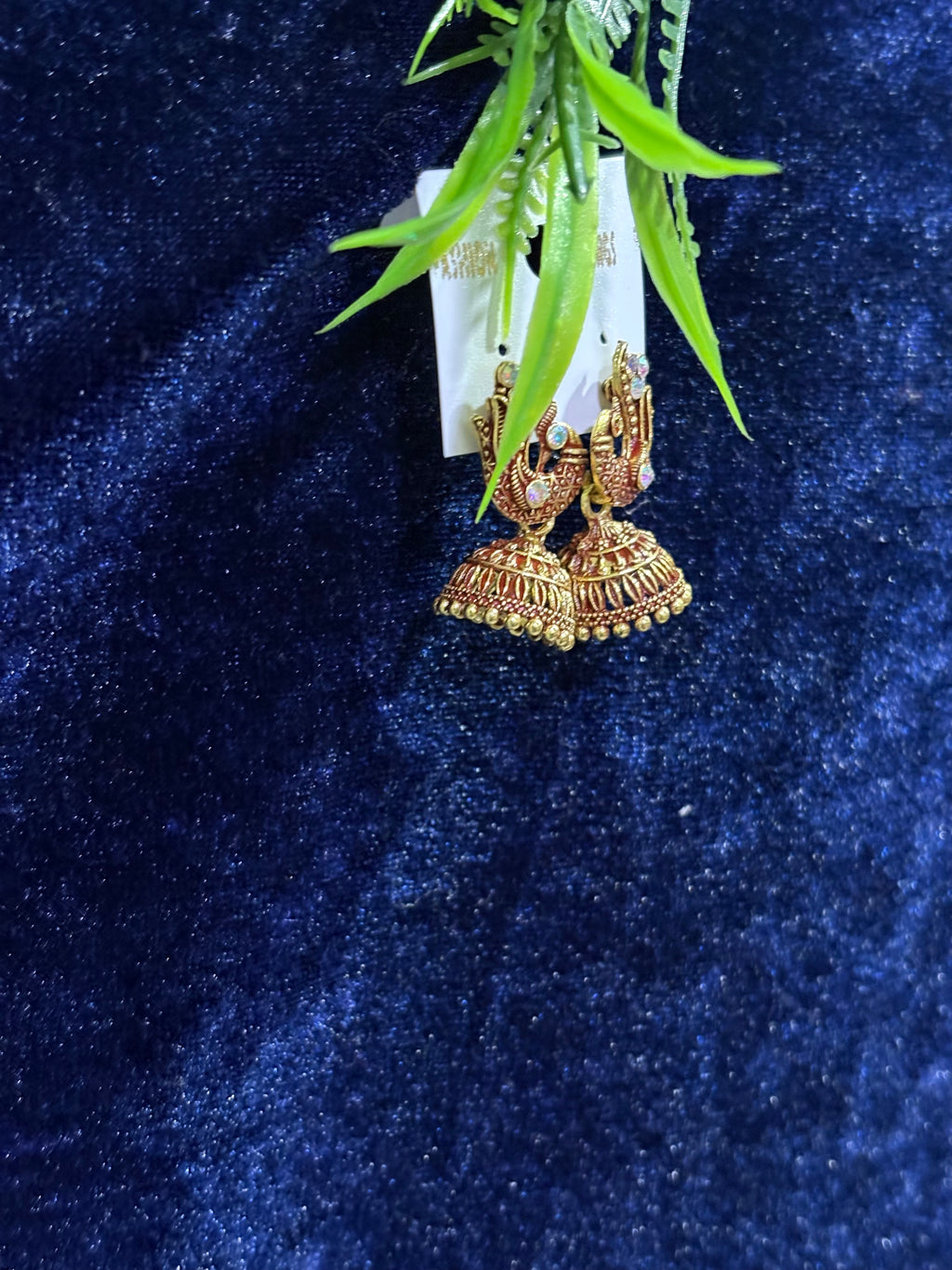 Red gold earrings for women's